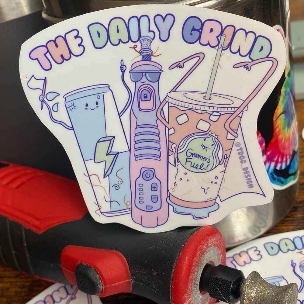 The Daily Grind Sticker - 3” Sticker - Picture 3 of 4